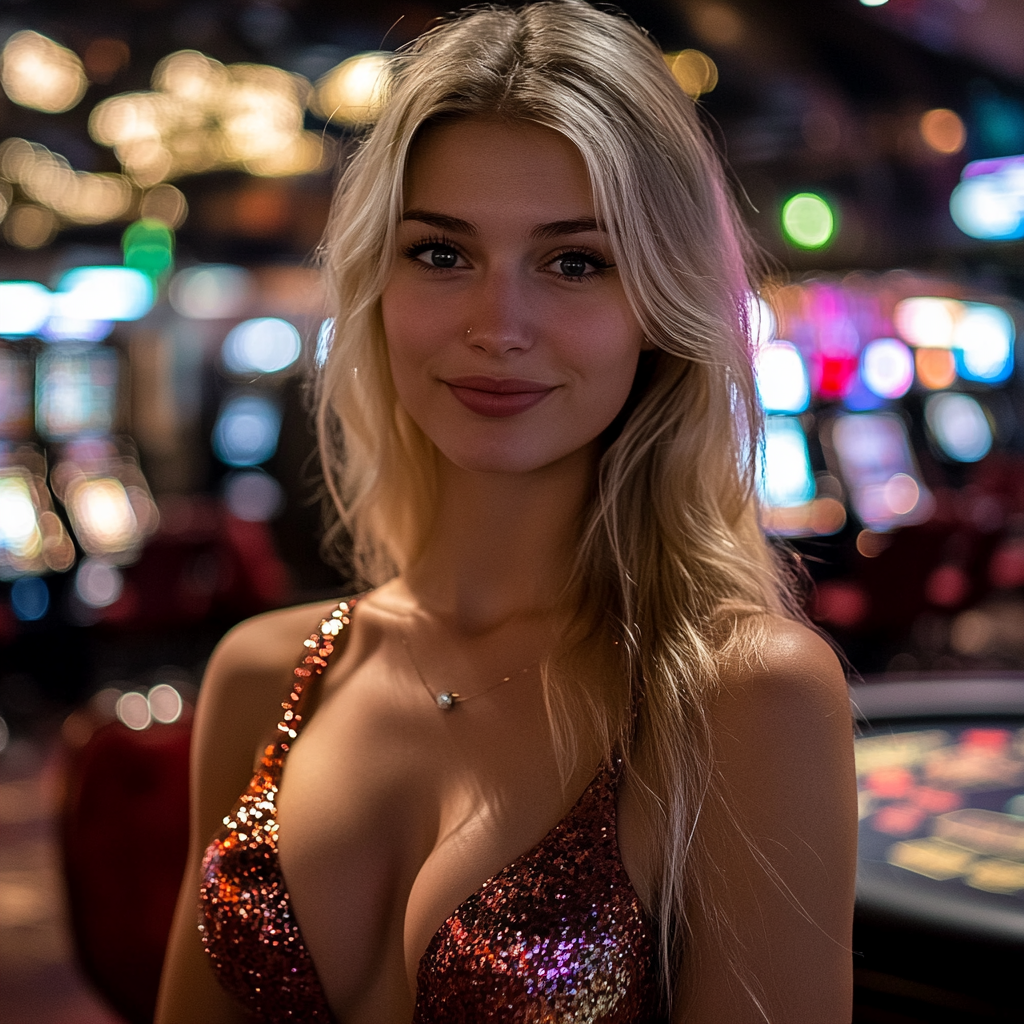 Vrouw in casino